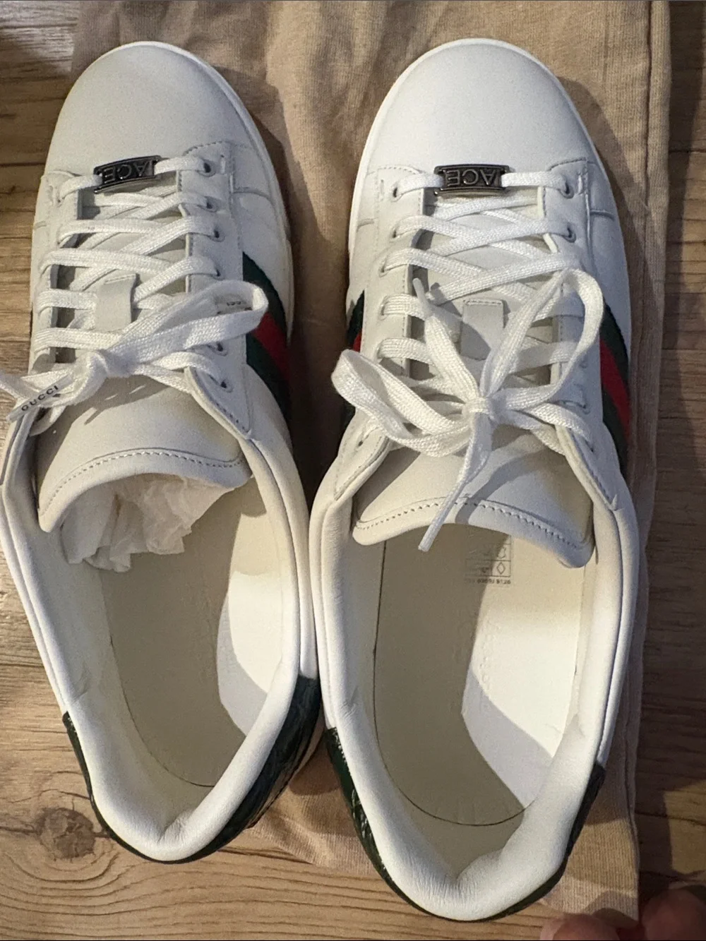 Gucci white leather